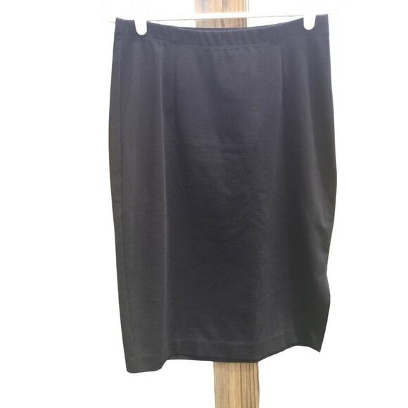Eileen Fisher womens aline skirt black S minimalist gothic tencel lyocel witchy - Picture 1 of 9